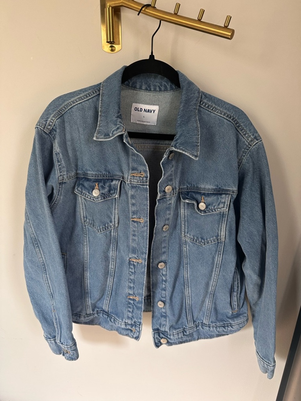 Old Navy Light Blue Denim Trucker Jacket - Women's Classic Jean Jacket